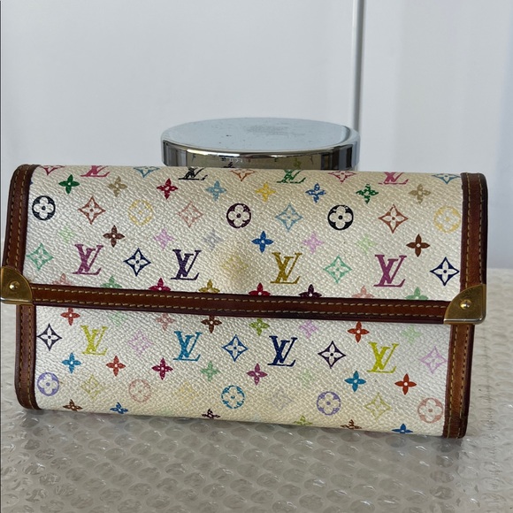 Louis Vuitton Multicolor Murakami Monogram Trifold Wallet